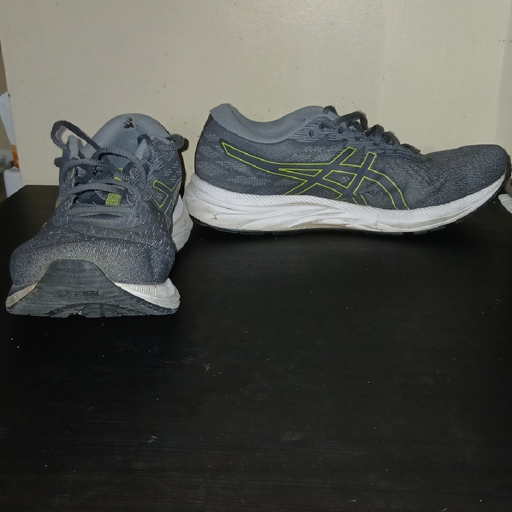 ASICS Charcoal and Lime Athletic Sneakers Size 11.5 Good Condition